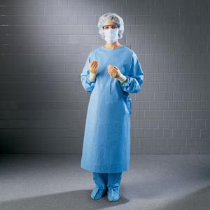Non-Reinforced Surgical Gown with Towel ULTRA 2X-Large Blue Sterile AAMI Level 3 Disposable