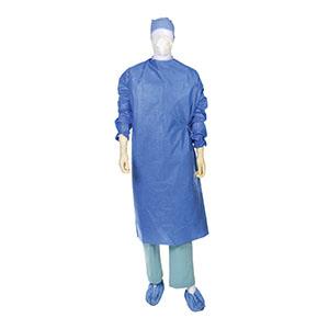 Non-Reinforced Surgical Gown with Towel Astound® X-Large Blue Sterile AAMI Level 3 Disposable