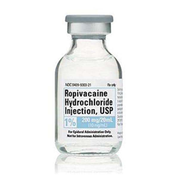 Ropivacaine HCl, Preservative Free 1%, 10 mg / mL Injection Single Dose Vial 20 mL