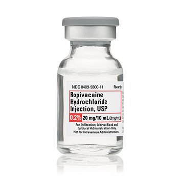 Ropivacaine HCl, Preservative Free 0.2%, 2 mg / mL Injection Single Dose Vial 10 mL