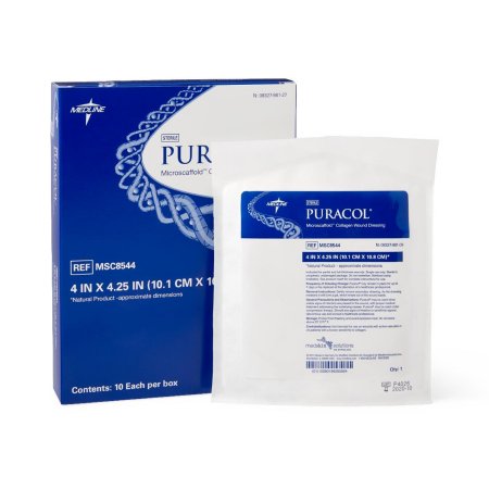 Collagen Dressing Puracol™ Collagen 4 X 4-1/2 Inch 10 per Pack