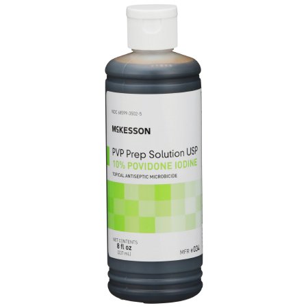 Skin Prep Solution McKesson 8 oz. Flip-Top Bottle 10% Strength Povidone-Iodine NonSterile