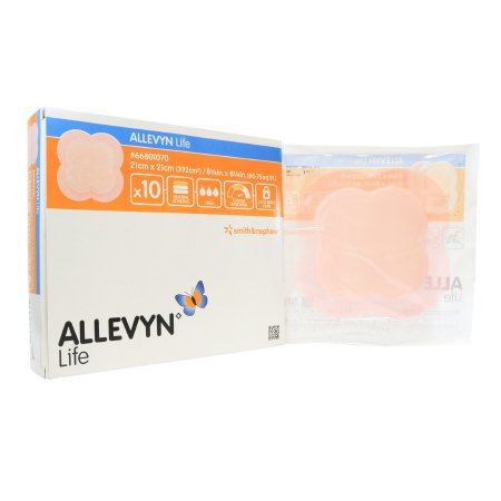 Silicone Foam Dressing Allevyn Life 8-1/4 X 8-1/4 Inch Quadrilobe Silicone Adhesive with Border Sterile