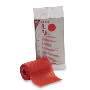 Cast Tape 3M™ Scotchcast™ Soft Cast 3 Inch X 12 Foot Fiberglass Red