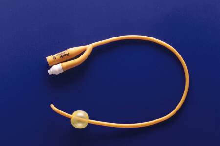 Foley Catheter Rusch PureGold® 2-Way Coude Tip 5 cc Balloon 20 Fr. PTFE (Teflon) Coated Latex