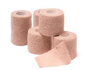 Cohesive Bandage 1 Inch X 5 Yard Standard Compression Self-adherent Closure Tan NonSterile