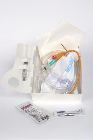 Indwelling Catheter Tray Bardia® Foley 18 Fr. 5 cc Balloon Silicone Elastomer Coated Latex
