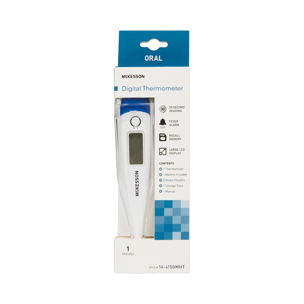 Digital Stick Thermometer McKesson Oral Probe Handheld