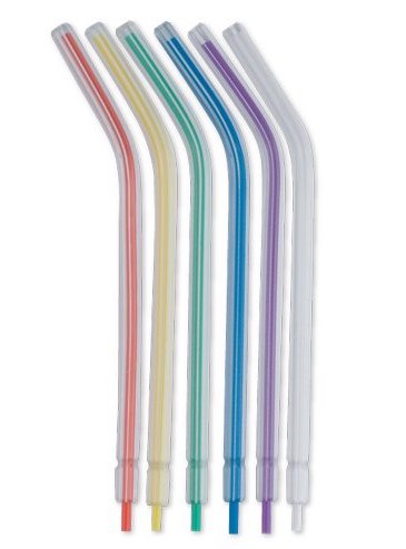 Air/Water Syringe Tips, Plastic Core, Disposable, Rainbow, 250/bg 48 bg/cs