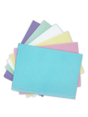 Patient Bibs, 3-Ply Tissue/ 1-Ply Poly, 13&quot; x 18&quot;, White, 500/cs