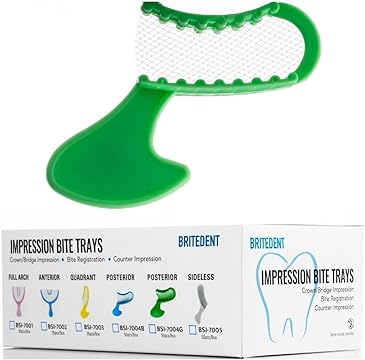 U-HOLD Bite Trays, Posterior, Green,  50/bx, 20 bx/cs