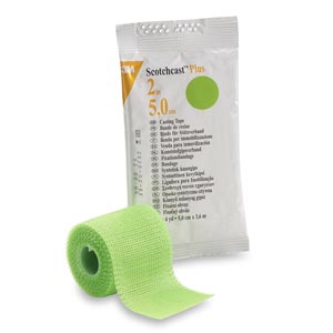 Cast Tape 3M™ Scotchcast™ Plus 2 Inch X 12 Foot Fiberglass / Resin Bright Green