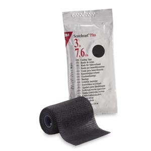 Cast Tape 3M™ Scotchcast™ Plus 3 Inch X 12 Foot Fiberglass / Resin Black