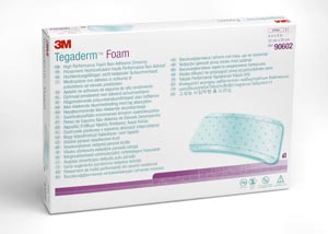 Foam Dressing 3M™ Tegaderm™ High Performance 4 X 8 Inch Rectangle Non-Adhesive without Border Sterile