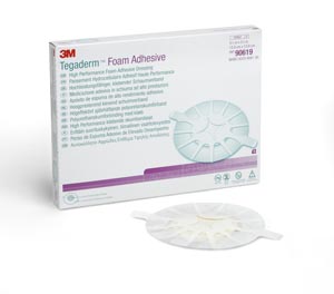 Foam Dressing 3M™ Tegaderm™ High Performance 5-1/2 X 5-1/2 Inch Heel Adhesive with Border Sterile