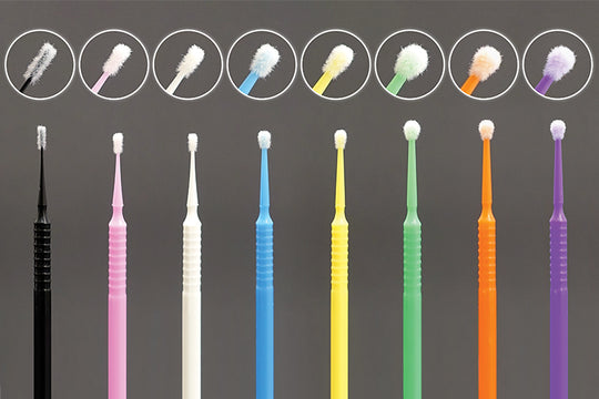Applicator Brushes, Super Fine White, 100/tube, 4 tube/bx , 40bx/cs
