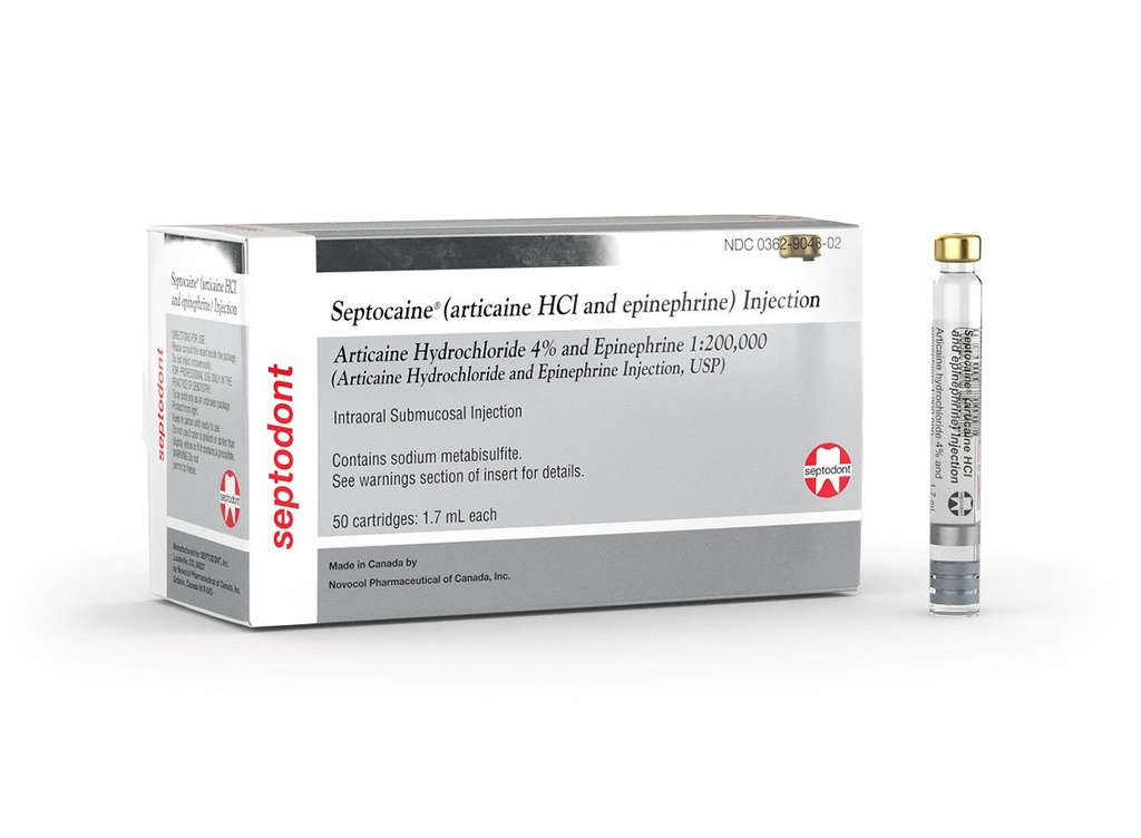 Septocaine® with Epinephrine Injection 1.7 mL