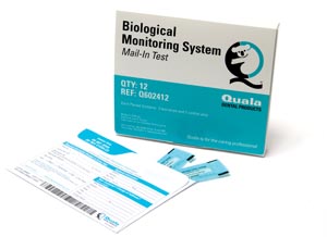 Biological Monitoring Mail-In Service (Weekly) Includes: (2) Bacterial Spore Test Strips &amp; (1) Control Strip, Postage-Paid Envelope. 48 tests/box