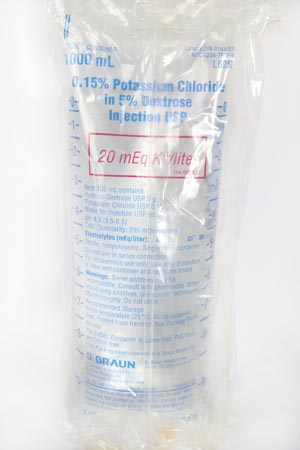 Replacement Preparation Potassium Chloride / Dextrose 5% 20 mEq / 1,000 mL IV Solution Flexible Bag 1,000 mL