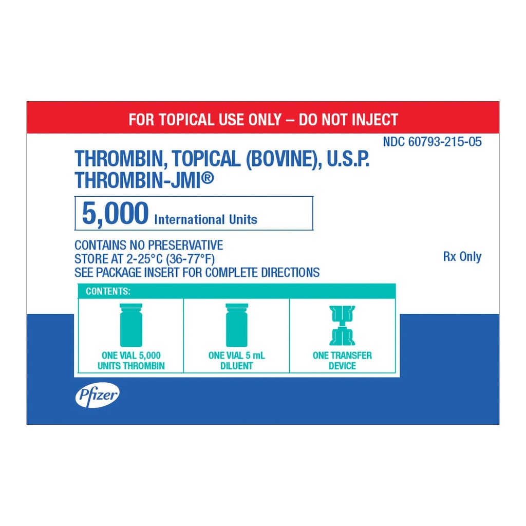 Thrombin-JMI® Thrombin (Bovine) 5,000 Units 1 Kit