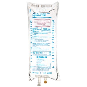 Diluent Sterile Water for Injection, Preservative Free IV Solution Flexible Bag 1,000 mL
