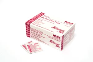 Alcohol Prep Pad, Sterile, 2-Ply, Medium, 1.13&quot; x 2.25&quot; (pad size), 200 pk/bx, 20 bx/cs (100 cs/plt) (Not available for sale into Canada) (020280) (Item is considered HAZMAT and cannot ship via Air or to AK, GU, HI, PR, VI)