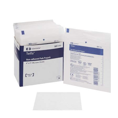 Non-Adherent Dressing Telfa™ Ouchless Cotton 3 X 4 Inch Sterile