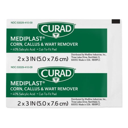 Corn / Callus / Wart Remover Curad® MediPlast® 40% Strength Medicated Pad 25 per Box