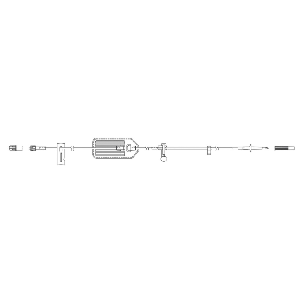 IV Pump Set Curlin® Pump Without Ports 20 Drops / mL Drip Rate 0.2 Micron Filter 98 Inch Tubing Solution