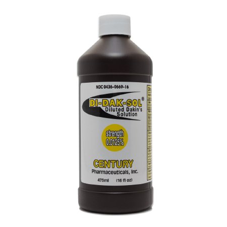Wound Cleanser Di-Dak-Sol® Diluted Dakin's Solution 16 oz. Twist Cap Bottle NonSterile Antimicrobial