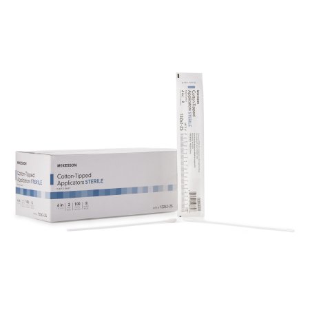 Swabstick McKesson Cotton Tip Plastic Shaft 6 Inch Sterile 2 per Pack