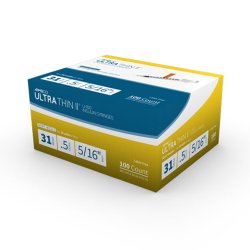 Standard Insulin Syringe with Needle AIMSCO® 0.5 mL 5/16 Inch 31 Gauge NonSafety Ultra Thin Wall