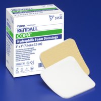 Foam Dressing Kendall™ 4 X 8 Inch Rectangle Non-Adhesive without Border Sterile