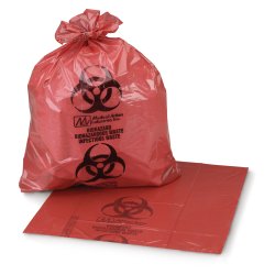 Infectious Waste Bag McKesson 7 to 10 gal. Red Bag 24 X 24 Inch