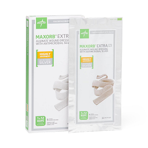 Silver Calcium Alginate Dressing Maxorb® Extra Ag+ 1 X 12 Inch Rope Sterile