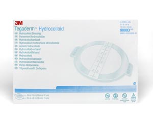 Hydrocolloid Dressing 3M™ Tegaderm™ 5-1/8 X 6 Inch Oval Sterile