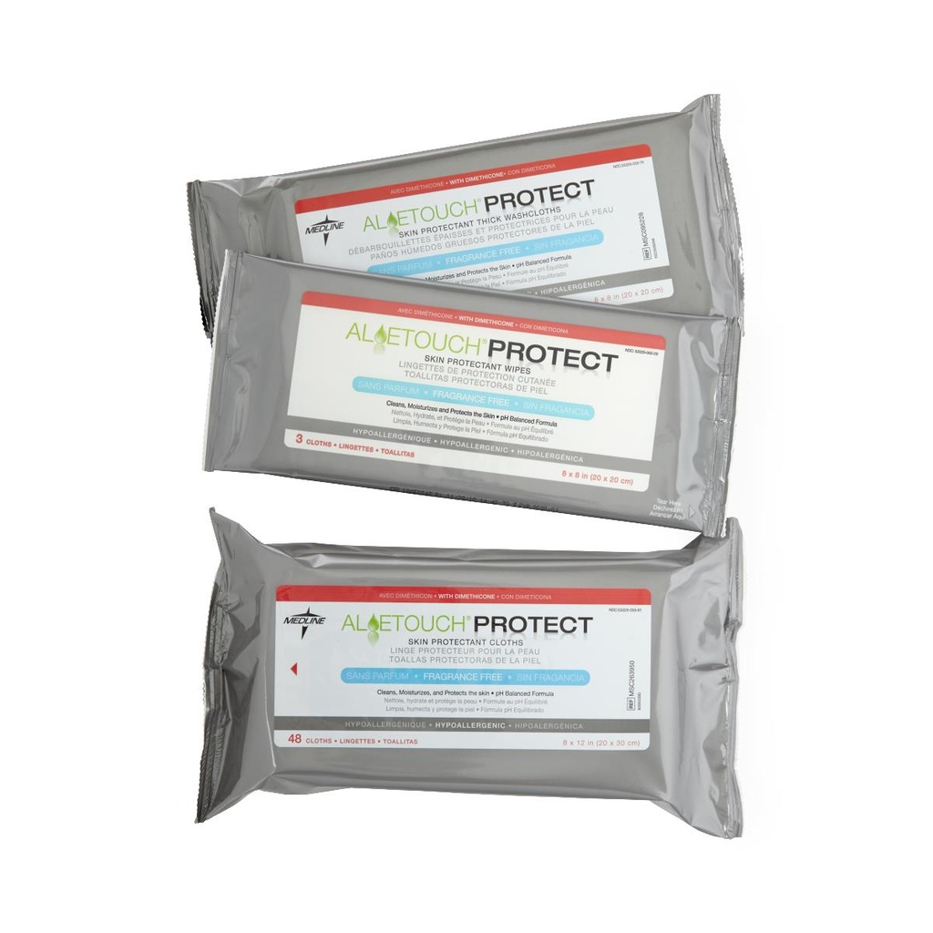 AloeTouch PROTECT Skin Protectant Wipes with Dimethicone 3 Count