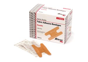 Adhesive Strip 1-1/2 X 3 Inch Fabric Knuckle Tan Sterile