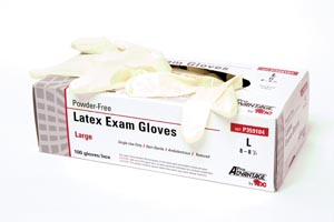 Latex Exam Glove, Powder Free (PF), Large, 100/bx, 10 bx/cs (75 cs/plt)