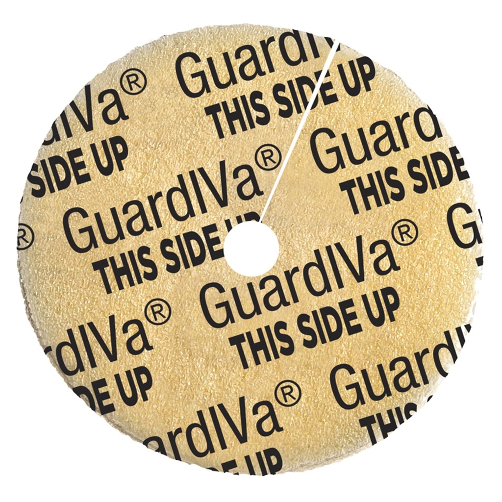Antimicrobial Hemostatic Dressing Disc GuardIVa® CHG (Chlorhexidine Glutonate) / Sponge 1 Inch Disk with 4.0 mm Hole Diameter Sterile