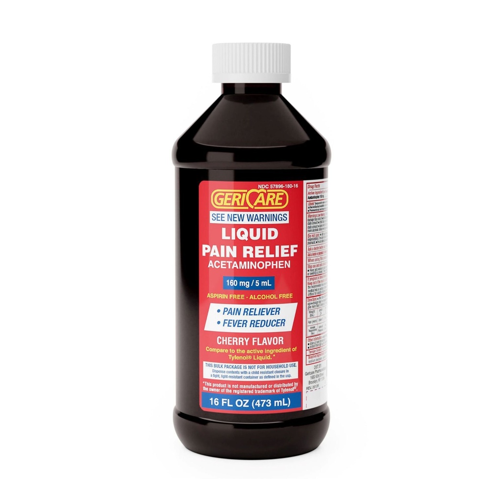 Pain Relief Geri-Care® 160 mg / 5 mL Strength Acetaminophen Liquid 16 oz.
