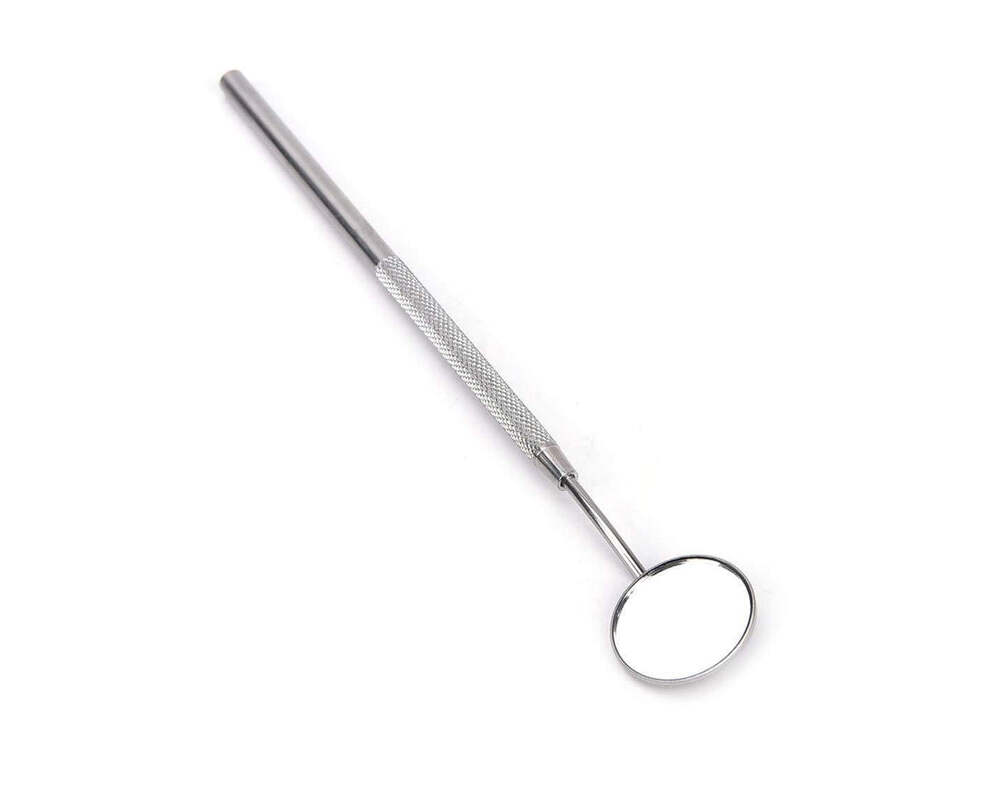 Dental Mirror #5, Stainless Steel with Handle
