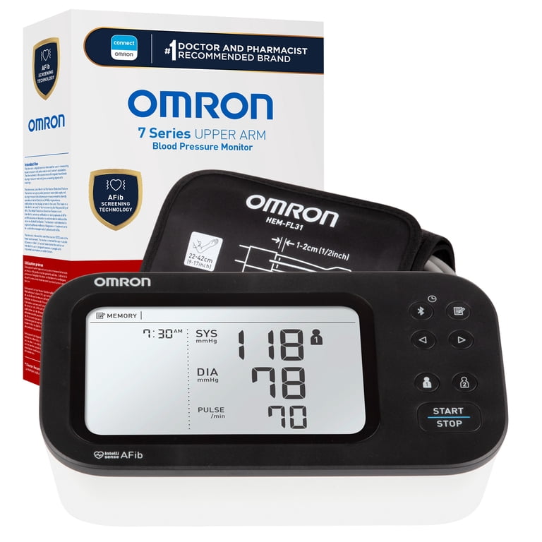 Digital Blood Pressure Monitor Omron 7 Series® Adult Cuff Arm Nylon Cuff 9 to 17 Inch Desk Model