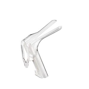 Vaginal Speculum KleenSpec® 590 Series Premium Pederson NonSterile Office Grade Acrylic Small Double Blade Duckbill Disposable Corded/Cordless Light Source Compatible