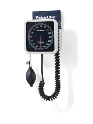Aneroid Sphygmomanometer Unit Tycos® 2-Tubes Mobile / Wall Mount Adult Size 11 Cuff