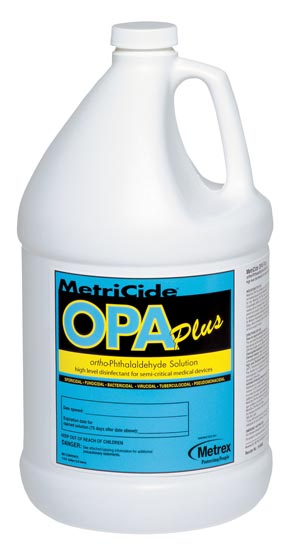 OPA High-Level Disinfectant MetriCide™ OPA Plus RTU Liquid 1 gal. Jug 30 Day Max for Manual Soaking