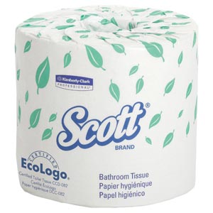 Toilet Tissue Scott® Essential White 2-Ply Standard Size Cored Roll 550 Sheets 4 X 4-1/10 Inch