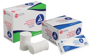 Conforming Bandage Dynarex® Polyester 1-Ply 6 Inch X 4.1 Yard Roll Shape NonSterile
