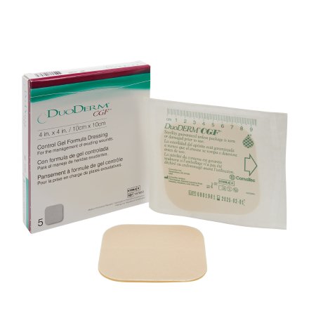 Hydrocolloid Dressing DuoDERM® CGF® 4 X 4 Inch Square Sterile