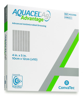Silver Dressing Aquacel® Ag Advantage 4 X 5 Inch Rectangle Sterile